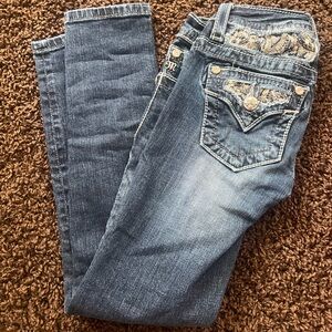 EUC GIRLS miss me size 7 skinny straight jeans